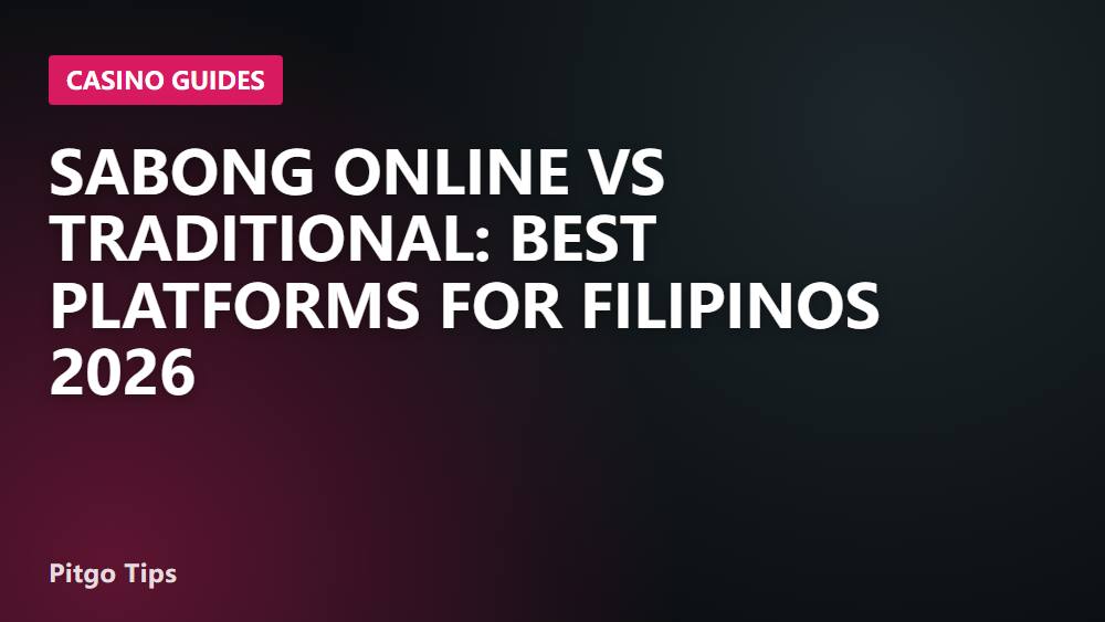 Sabong Online vs Traditional: Best Platforms for Filipinos 2026